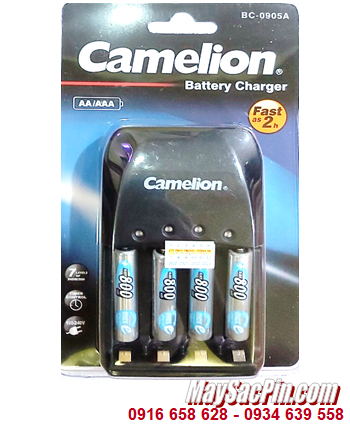 Camelion BC-0905A; Bộ sạc pin AAA Camelion BC-0905A _kèm 4 pin sạc Ansman AAA800mAh 1.2v